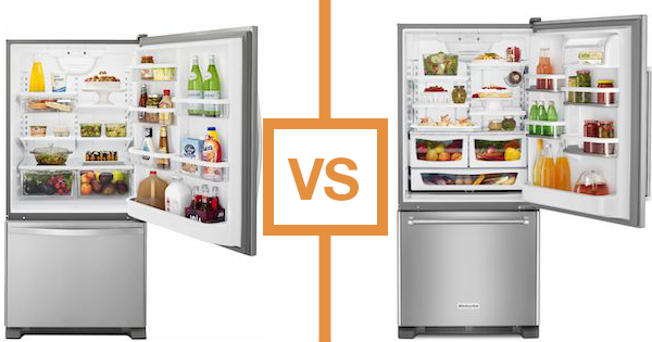 Best Bottom Freezer Refrigerator - KitchenAid Vs Whirlpool